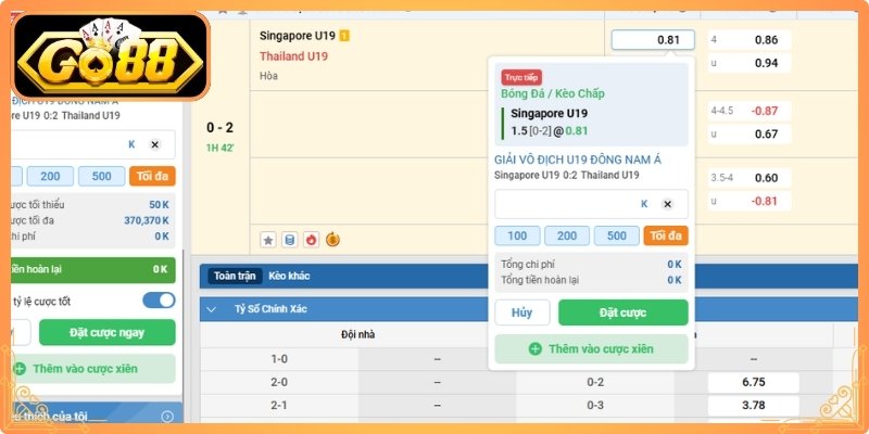 Giải mã hình thức xả kèo Go88